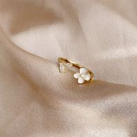 Sweet Flower Gold Plated Alloy Wholesale Open Rings main image 5
