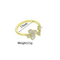 Sweet Flower Gold Plated Alloy Wholesale Open Rings sku image 1