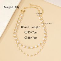 Lady Solid Color Artificial Pearl Beaded Women's Choker main image 6