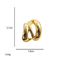 1 Pair Simple Style Geometric Alloy 14k Gold Plated Silver Plated Ear Studs main image 2