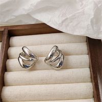 1 Pair Simple Style Geometric Alloy 14k Gold Plated Silver Plated Ear Studs sku image 1