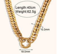 Fashion Geometric Stainless Steel Plating Gold Plated Necklace main image 2