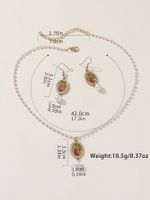 Casual Oval Imitation Pearl Alloy Plating Inlay Carving Rhinestones Women's Jewelry Set main image 2
