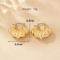1 Pair Streetwear Solid Color Plating Ferroalloy 14k Gold Plated Earrings main image 5