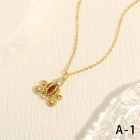 Simple Style Pumpkin Car Copper 18k Gold Plated Crystal Zircon Pendant Necklace In Bulk main image 5