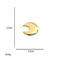 1 Pair Basic Classic Style Solid Color Plating Alloy 14k Gold Plated Silver Plated Ear Studs main image 2