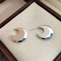 1 Pair Basic Classic Style Solid Color Plating Alloy 14k Gold Plated Silver Plated Ear Studs sku image 1