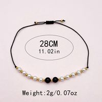 Wholesale Jewelry Simple Style Color Block Artificial Pearl Rope Haematite Beaded Wristband main image 4