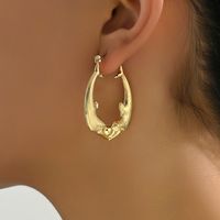 1 Pair Retro Simple Style Solid Color Ferroalloy Earrings main image 11