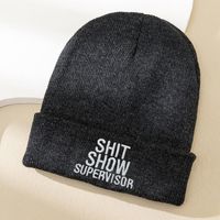 Unisex Simple Style Letter Embroidery Eaveless Wool Cap main image 4