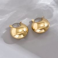 1 Pair Retro Simple Style Solid Color Ferroalloy Earrings sku image 1
