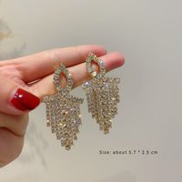 Wholesale Jewelry 1 Pair Lady Heart Shape Alloy Artificial Gemstones Drop Earrings sku image 5