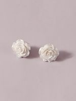 1 Pair Sweet Simple Style Rose Arylic Acrylic Ear Studs main image 3