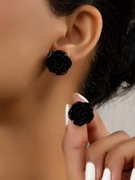 1 Pair Sweet Simple Style Rose Arylic Acrylic Ear Studs main image 7