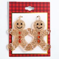 1 Pair Cute Cartoon Character Gingerbread Arylic Ear Hook main image 3