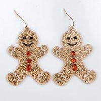 1 Pair Cute Cartoon Character Gingerbread Arylic Ear Hook sku image 1