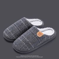 Unisex Casual Plaid Round Toe Cotton Shoes sku image 3