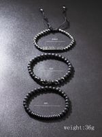 Simple Style Round Stone Gem Beaded Knitting Unisex Bracelets sku image 2