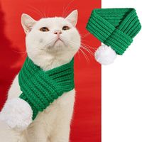Simple Style Polyester Christmas New Year Solid Color Pet Scarf sku image 2