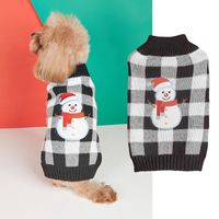Cute Polyester Christmas Snowman Pet Clothing sku image 7