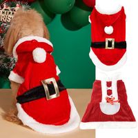 جذاب البوليستر عيد الميلاد بابا نويل ملابس الحيوانات الأليفة main image 1