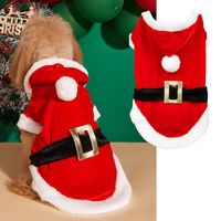 Cute Polyester Christmas Santa Claus Pet Clothing sku image 1