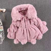 Basic Solid Color Fleece Girls Outerwear main image 2
