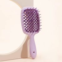 Classic Style Solid Color Plastic Silica Gel Hair Comb 1 Piece 1 Set sku image 3