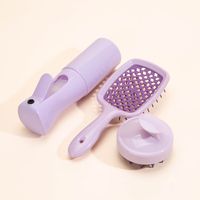 Classic Style Solid Color Plastic Silica Gel Hair Comb 1 Piece 1 Set main image 4