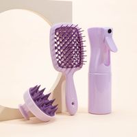 Classic Style Solid Color Plastic Silica Gel Hair Comb 1 Piece 1 Set sku image 8