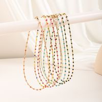 Vintage Style Color Block Natural Stone Necklace In Bulk main image 1