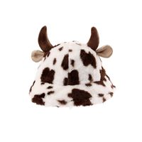 Women's Cute Cow Pattern Wide Eaves Bucket Hat sku image 3