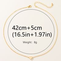 Simple Style Heart Shape Alloy Plating 14k Gold Plated Women's Pendant Necklace main image 5