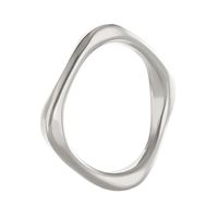 Simple Style Solid Color Stainless Steel Plating Rings sku image 1