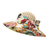 Women's Pastoral Flower Printing Wide Eaves Bucket Hat main image 3