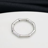Simple Style Solid Color Stainless Steel Plating Rings sku image 2