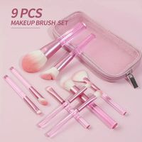 Cute Multicolor Artificial Fiber Plastic Plastic Handle Makeup Brushes sku image 7