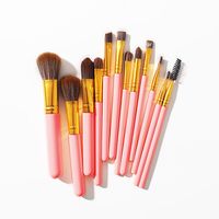 Simple Style Pink Artificial Fiber Plastic Plastic Handle Makeup Brushes main image 4
