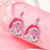 1 Pair Cute Christmas Tree Santa Claus Heart Shape Arylic Ear Hook main image 7