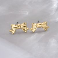 1 Pair Simple Style Insect Bow Knot Pearl Inlay Alloy Zinc Rhinestones Drop Earrings Ear Studs sku image 1
