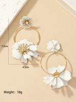 1 Pair Fairy Style Retro Korean Style Flower Plating Alloy Drop Earrings main image 8