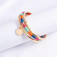 Wholesale Jewelry Casual Round Iron 18K Gold Plated Plating Bangle main image 1