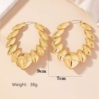 1 Pair Glam Exaggerated Luxurious Leaf Leaves Plating Alloy Ferroalloy 14k Gold Plated Earrings main image 5