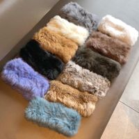 Simple Style Solid Color Rabbit Fur Hair Band main image 1