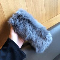 Simple Style Solid Color Rabbit Fur Hair Band sku image 8