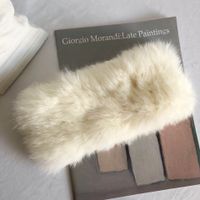 Simple Style Solid Color Rabbit Fur Hair Band main image 5