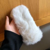 Simple Style Solid Color Rabbit Fur Hair Band sku image 5