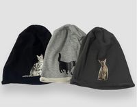 Unisex Basic Simple Style Cat Printing Eaveless Sleeve Cap main image 6