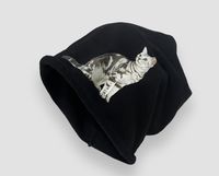 Unisex Basic Simple Style Cat Printing Eaveless Sleeve Cap sku image 4