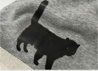 Unisex Basic Simple Style Cat Printing Eaveless Sleeve Cap main image 2